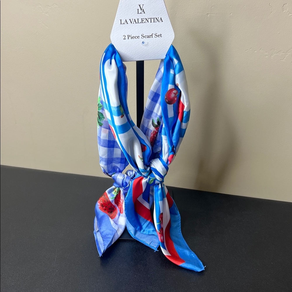LA Valentina | Strawberry 🍓 Blueberry 🫐 & Cherry 🍒 Summer Scarves Set